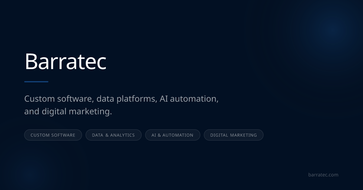Custom Software & Integrations for Growing Businesses | Barratec
